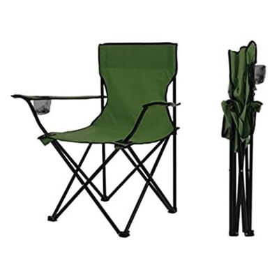 Cadeira de acampamento de dobramento exterior portátil de pouco peso com o saco do armazenamento do suporte de copo