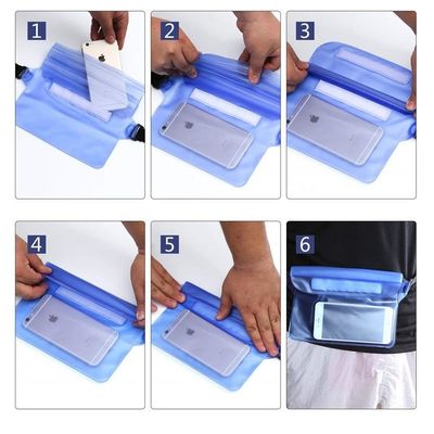 PVC Fanny Pack Waterproof Phone Pouch With Waist Strap