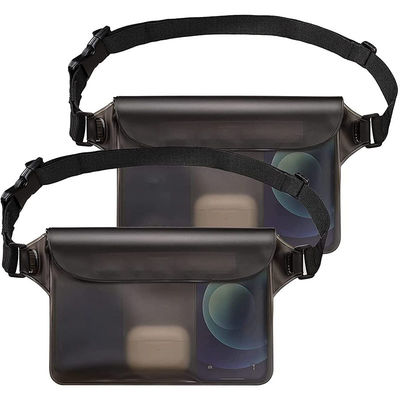Bolsa de cintura à prova d'água IPX8 com tela sensível ao toque para natação na praia com cinto ajustável
